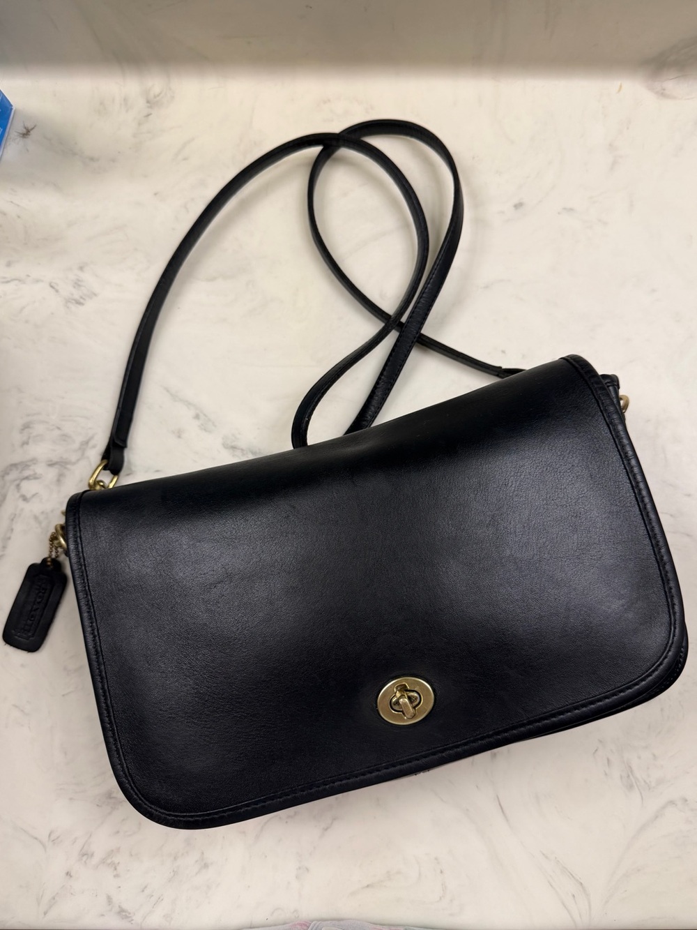 Vintage Coach Leatherware Convertible Clutch Made in USA pre standardized serial